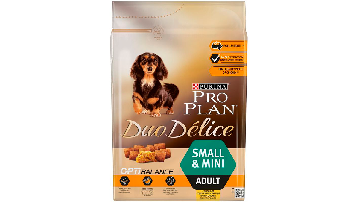 Корм сухой для собак мелких и карликовых пород Pro Plan Duo Delice Adult Small