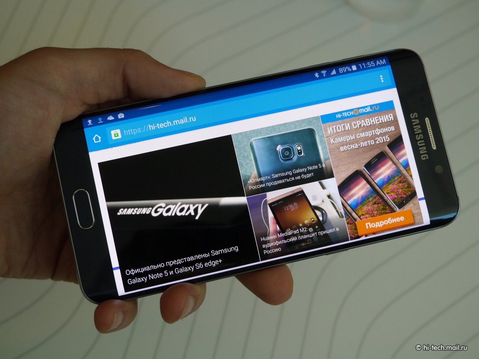 Samsung Galaxy S6 edge+: первые впечатления и видео - Hi-Tech Mail.ru