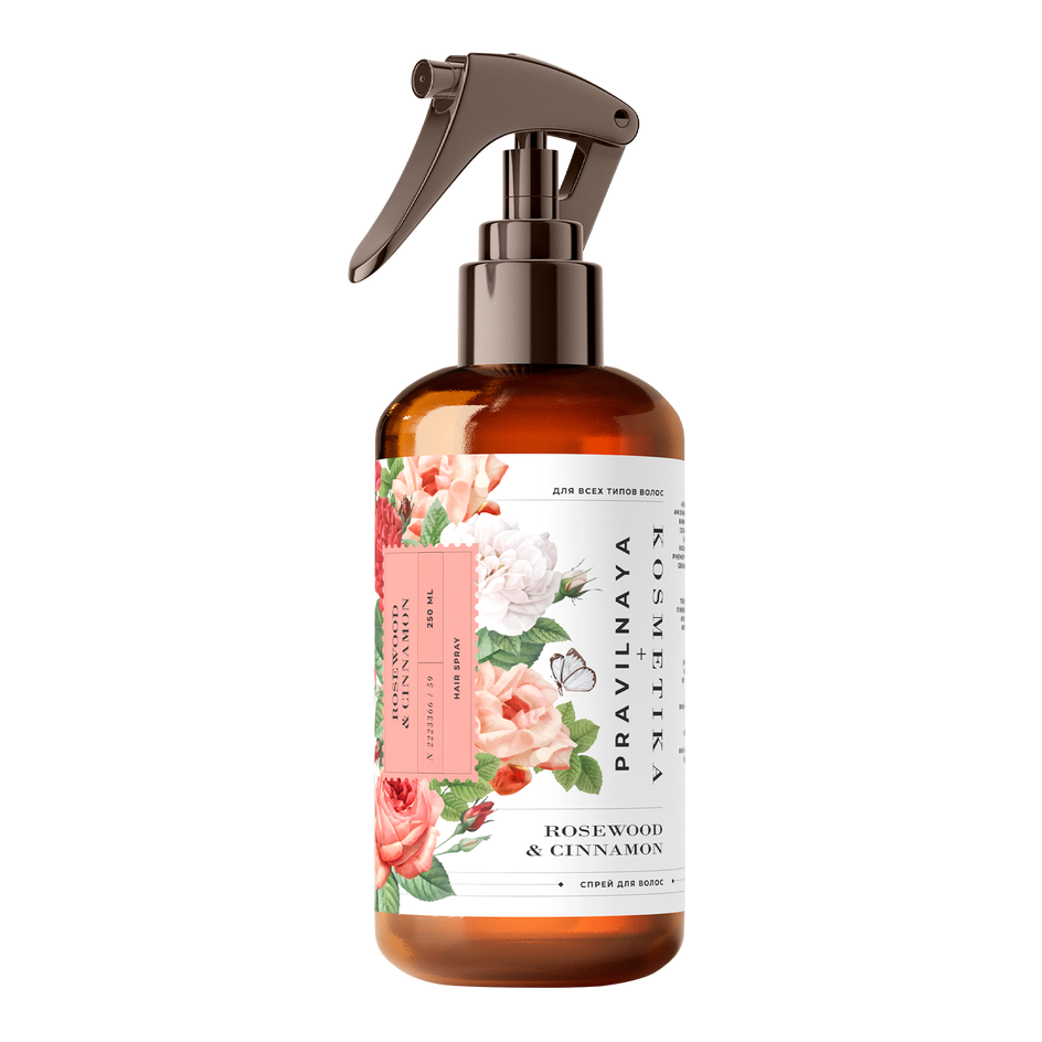 Спрей-уход для волос Rosewood & Cinnamon, Pravilnaya Kosmetika Спрей-уход для волос Rosewood & Cinnamon, Pravilnaya Kosmetika