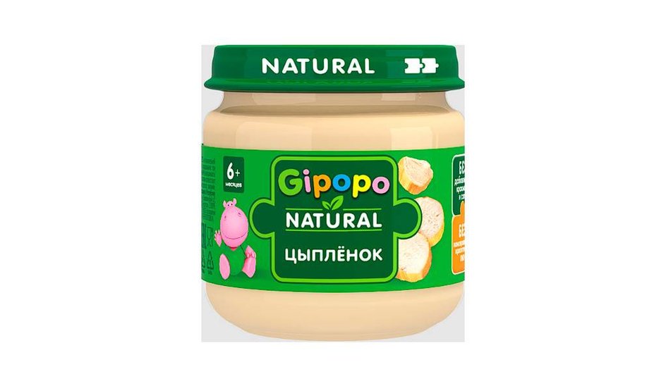 Детское мясное пюре Gipopo — цыпленок Детское мясное пюре Gipopo — цыпленок