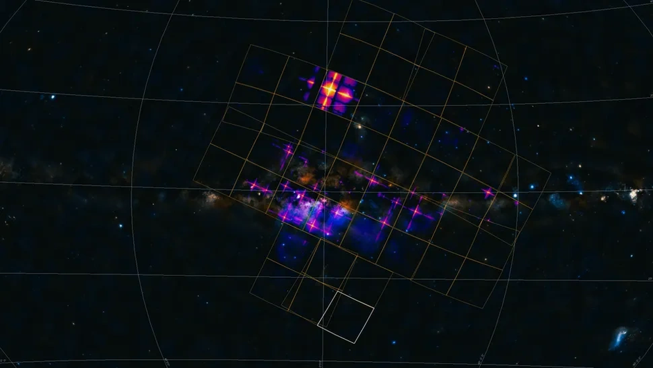Панорамный вид Млечного Пути в рентгеновских лучах, полученный широкоугольным рентгеновским телескопом зонда «Эйнштейн»