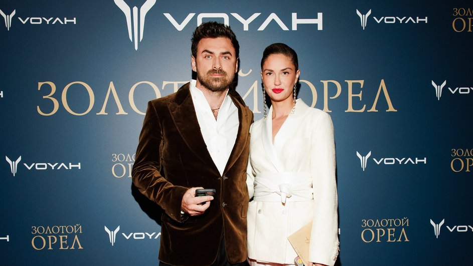 Агата Муцениеце и Петр Дранга на премии «Золотой орел», фото: пресс-служба