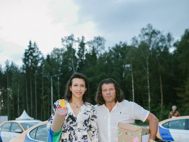 Slide image for gallery: 13364 | Елена Борщева с мужем | Фото: пресс-служба