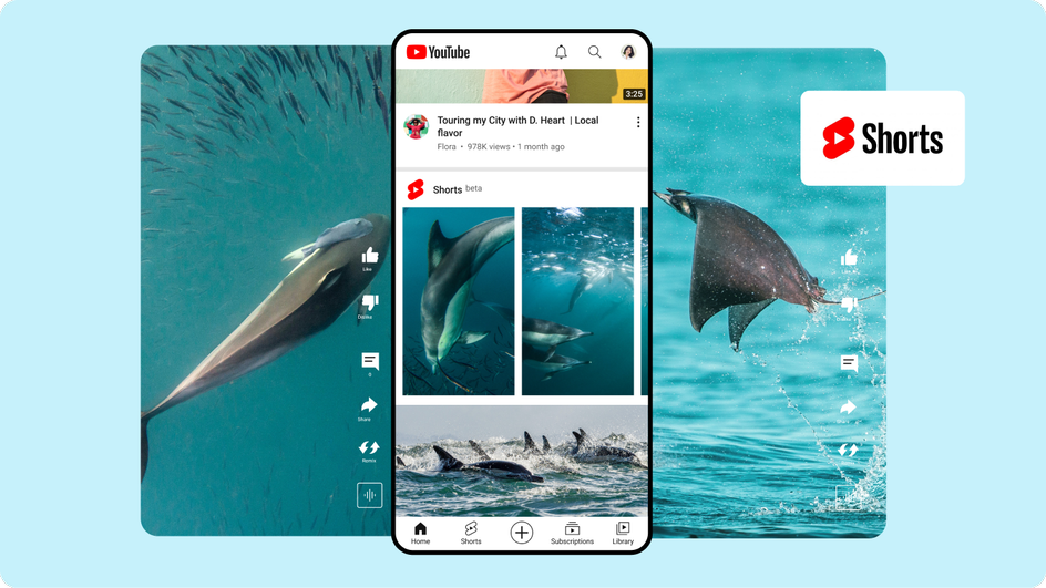 YouTube Shorts скриншоты