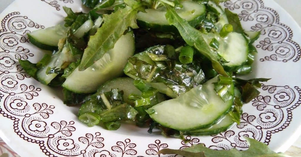 Салат из листьев одуванчиков. Польза и вред
