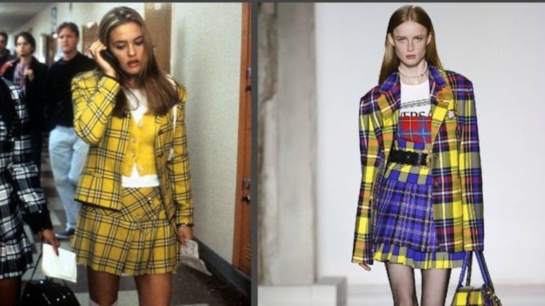 Слева — кадр из фильма «Бестолковые», справа — коллекция Versace 2018
Фото: GETTY IMAGES