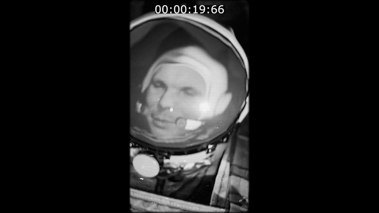 Кадр из видео полета Гагарина.