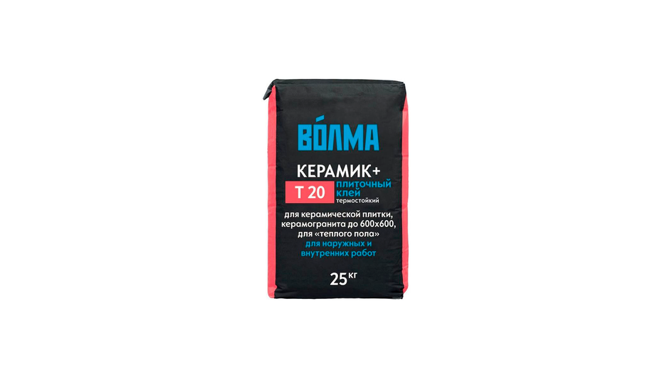 Плиточный клей Клей Волма Керамик+ Т20 Плиточный клей Клей Волма Керамик+ Т20