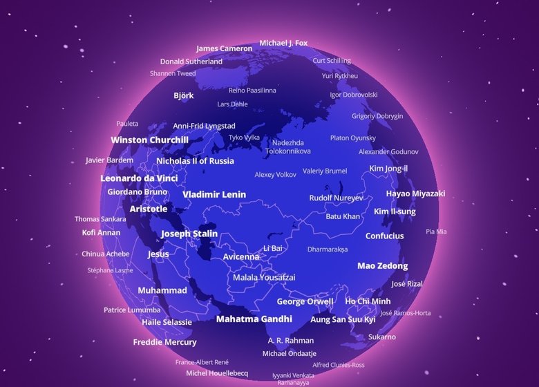 Кто и где популярен: онлайн-карта покажет знаменитых людей мира - Hi-TechMail.ru