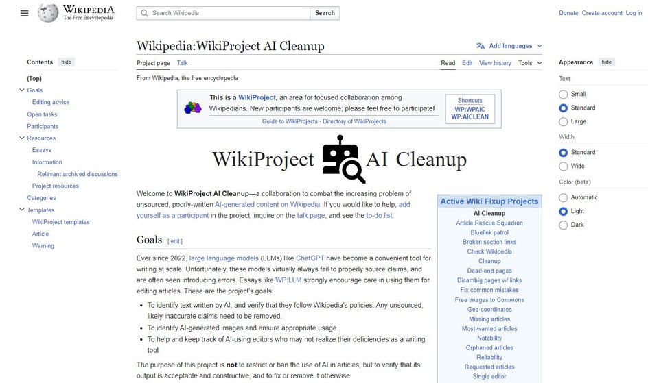 WikiProject AI Cleanup