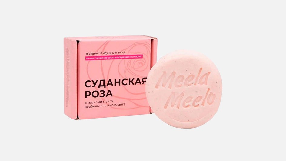 Шампунь твердый «Суданская роза», Meela Meelo Шампунь твердый «Суданская роза», Meela Meelo