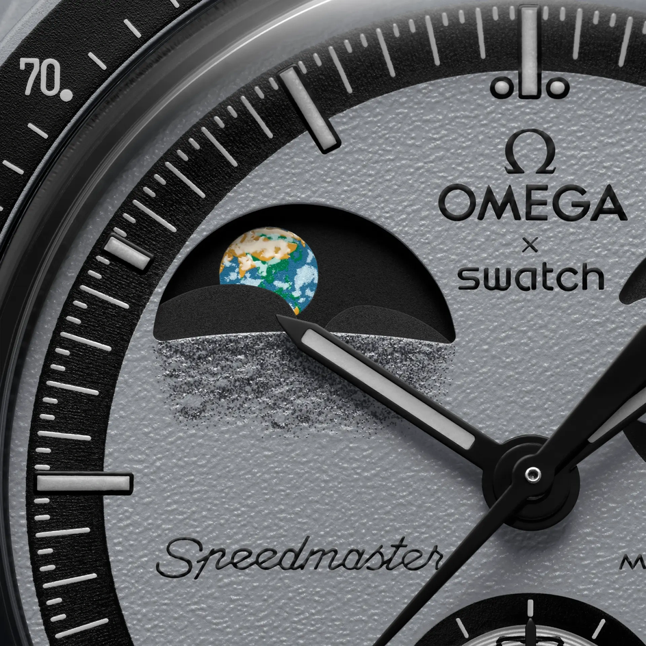 Земля в дизайне новых часов Omega и Swatch 