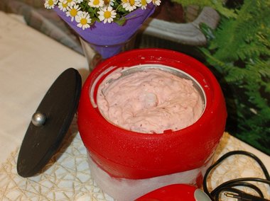 Slide image for gallery: 5373 | Комментарий «Леди Mail.Ru»: клубничное мороженое в мороженице Nemox Gelato Dolce Vita