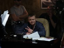 Владимир Сычев на съемках сериала «Физрук»