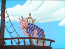 Кадр из Истории бегемотов: Пиратский корабль