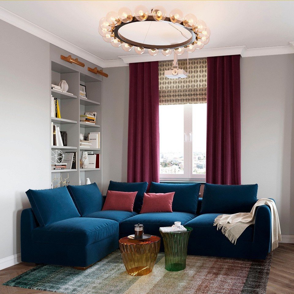 Синий диван в интерьере: советы по выбору и лучшие варианты сочетаний + 60фото - Дом Mail.ru