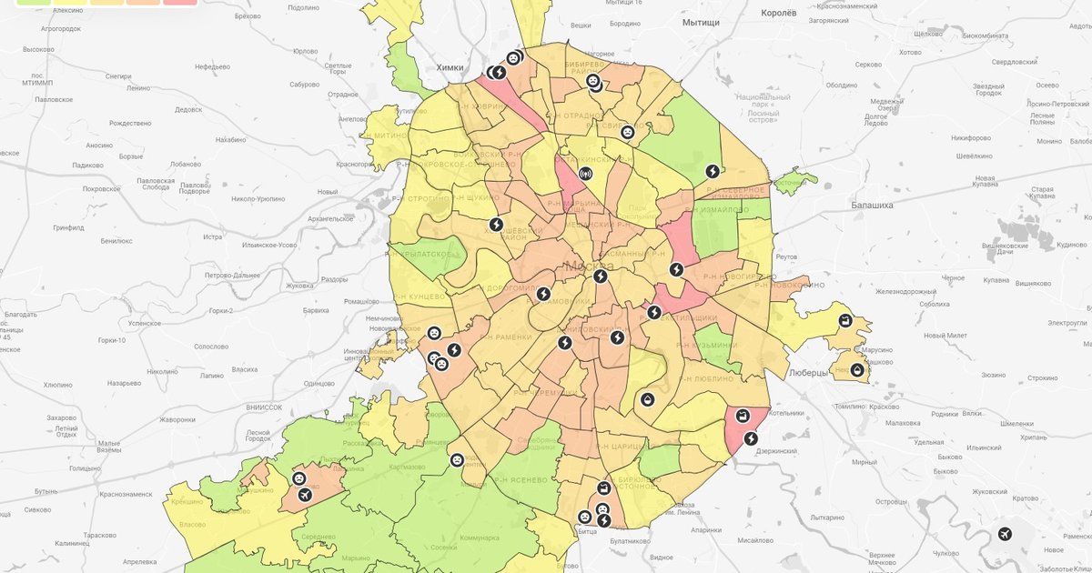 Проверьте ваш район: появилась интерактивная экокарта Москвы