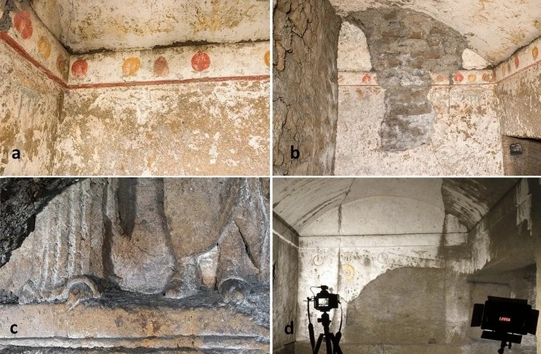 Фрагменты аналогичных греческих погребальных камер из древнего Неаполя. Фото: Tioukov, V, et al. (2023)