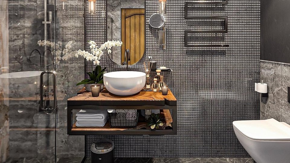 Дизайн ванной комнаты с туалетом: 90 фото совмещенных санузлов | натяжныепотолкибрянск.рф
