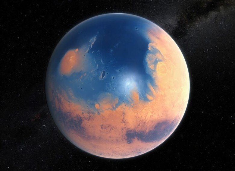 Так художники видят воду на Марсе. Фото: Unsplash