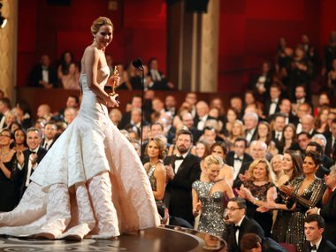Slide image for gallery: 8126 | Дженнифер Лоуренс на церемонии «Оскар» в 2013 году