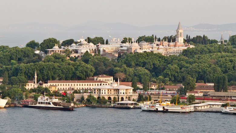 Панорама района Султанахмет в Стамбуле.