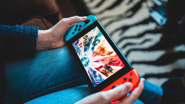 Изображение Nintendo Switch — самой популярной актуальной консоли Nintendo на данный момент.