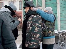 Михаил Пореченков во время съемок Михаил Пореченков во время съемок