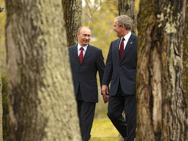 Владимир Путин и Джордж Буш Владимир Путин и Джордж Буш