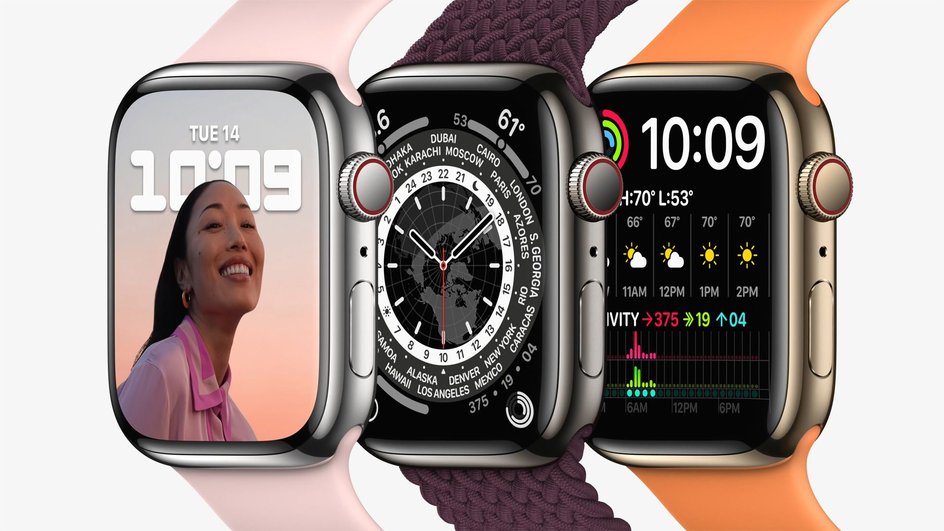 Смарт-часы Apple Watch Series 8 три модели