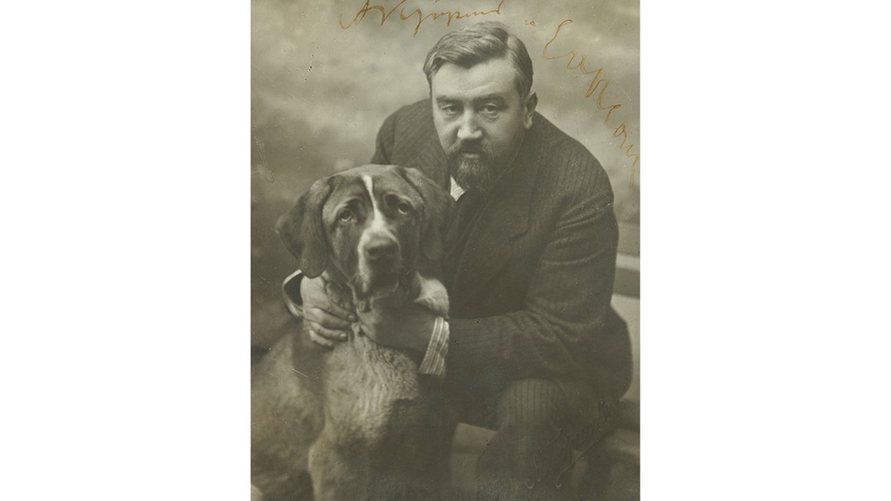 Александр Куприн с собакой