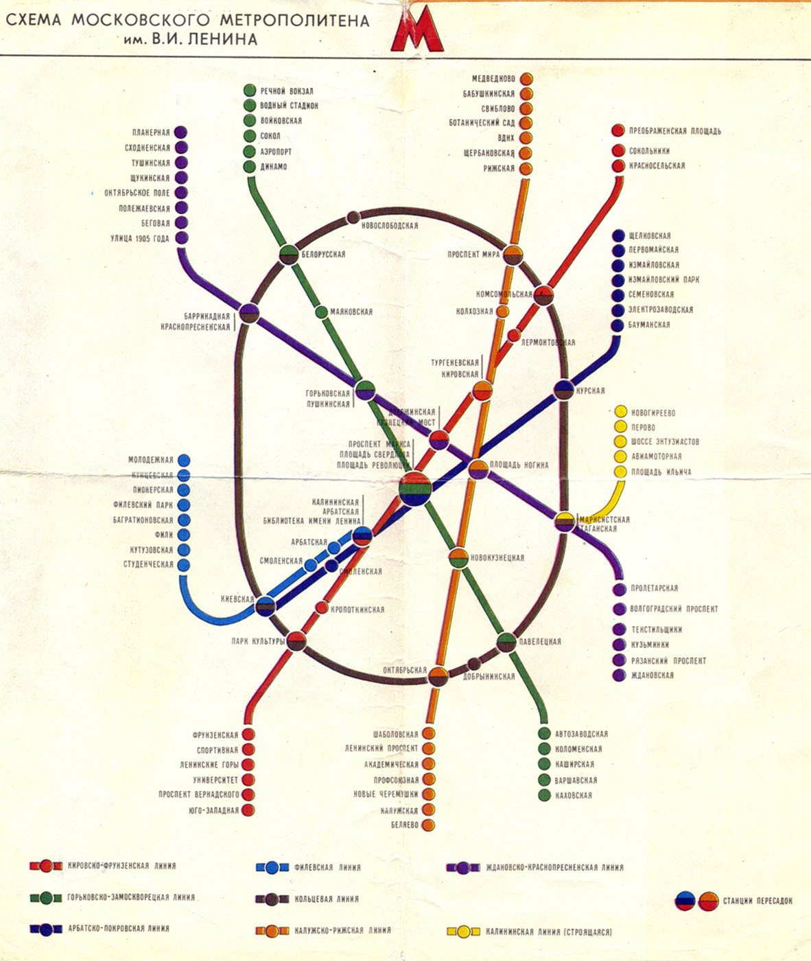 Советская карта метро