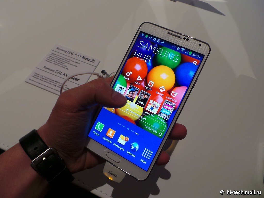 Samsung на IFA 2013: смартфон GALAXY Note 3 и часы GALAXY Gear - Hi-Tech  Mail.ru