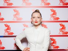 Юлия Пересильд на премьере фильма «Мужу привет», фото: пресс-служба