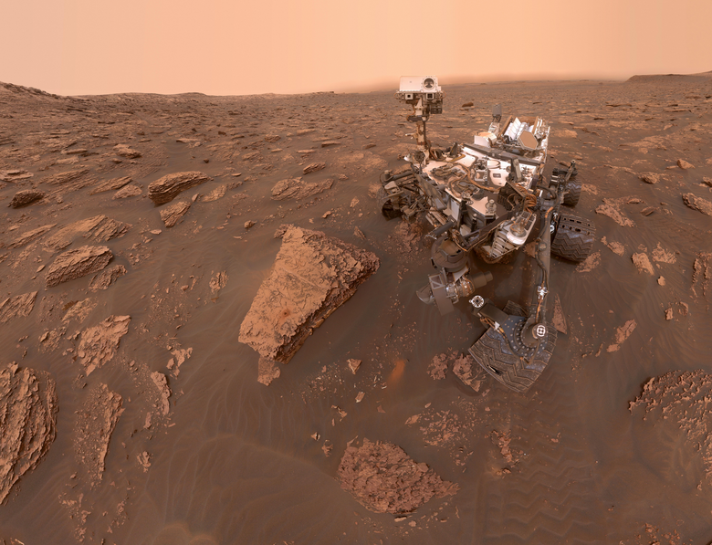 Марсоход Curiosity на поверхности Красной планеты / Фото: NASA/JPL-Caltech/MSSS