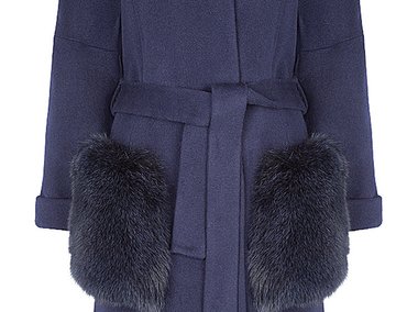 Slide image for gallery: 6606 | Пальто с меховыми карманами, La Reine Blanche - 18 990 р.