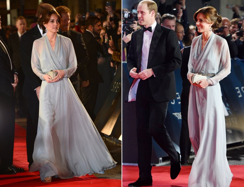 Кейт Миддлтон и принц Уильям блеснули на премьере «Спектра»