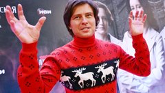 Певец Прохор Шаляпин на премьере сериала '13 Клиническая. Начало' в кинотеатре 'Художественный' в Москве.