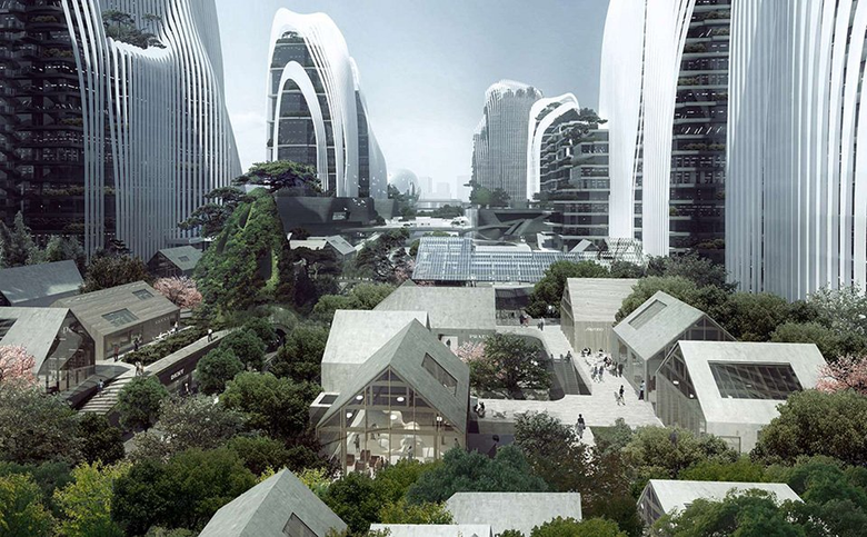Города будущего не будут каменными джунглями. изображение: Riba_architect / Twitter