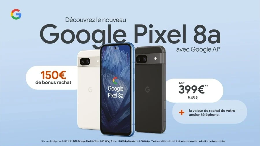 Рекламный баннер Google Pixel 8a
