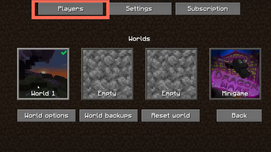 Окно созданного мира в Minecraft Realms с кнопкой приглашения других игроков Окно созданного мира в Minecraft Realms с кнопкой приглашения других игроков