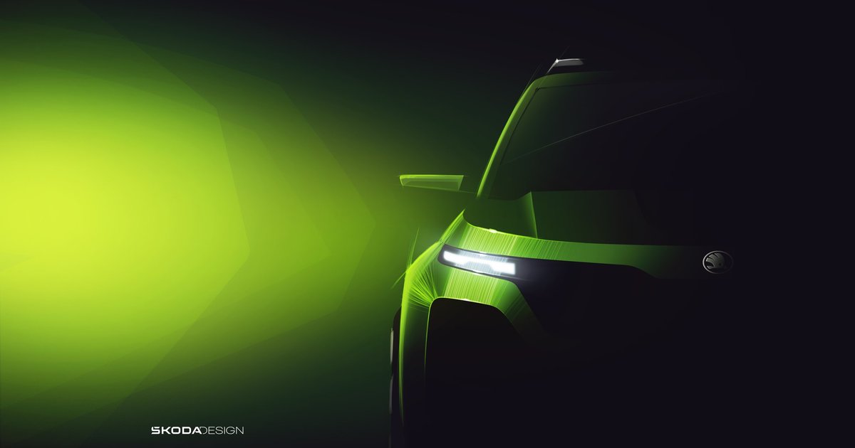 Skoda showed a teaser of a new inexpensive crossover