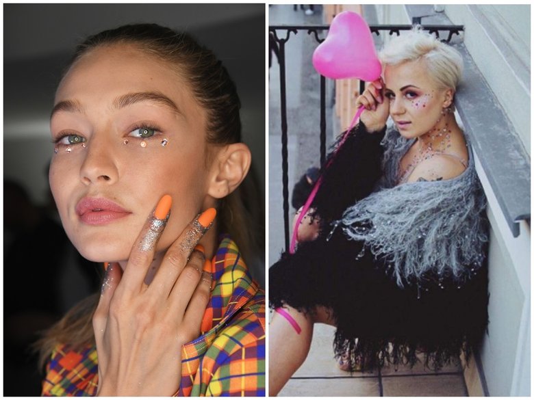 Макияж с показа Givenchy  весна 2018 (слева) и макияж блогера @emotionimage (справа)