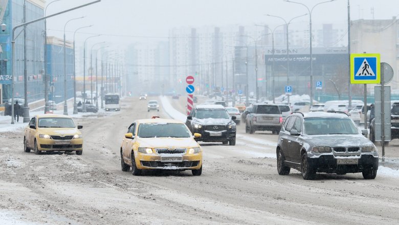 Такси в Москве зимой