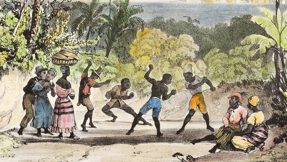 Танец негров в Салвадоре. Литография с рис. Йоганна Морица Ругендаса, 1835 г. Танец негров в Салвадоре. Литография с рис. Йоганна Морица Ругендаса, 1835 г.