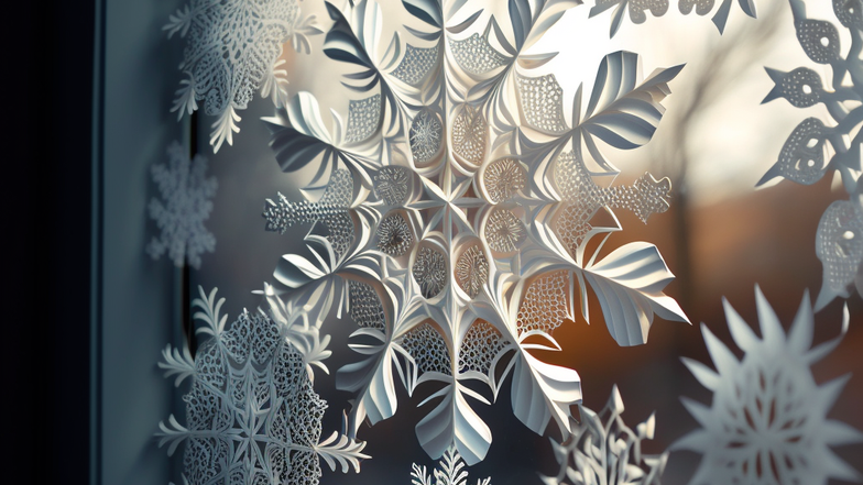 karakat_small_paper_snowflakes_on_the_window_photorealistic_hyp_229afa57-a9b9-4dda-b669-f315513777dc.png
