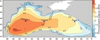 В атлас добавлены среднемноголетние (за период 1979-2016) значения высоты значительных волн , среднего периода, средней длины волн в Черном море. Фото: Sa_Myslenkov / researchgate.net