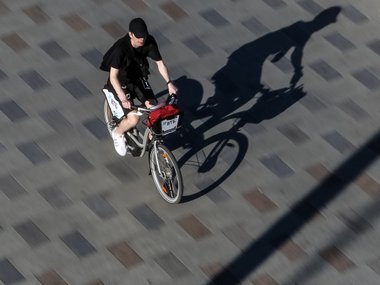 Катание на велосипедах в Москве