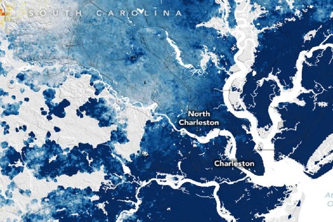 Чарльстон в Южной Каролине — один из городов, погружающихся под воду быстрее всего. Земля оседает на 4 мм каждый год