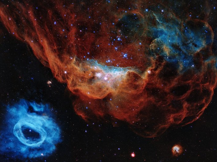 Туманность NGC 2014 и ее сосед NGC 2020 Туманность NGC 2014 и ее сосед NGC 2020